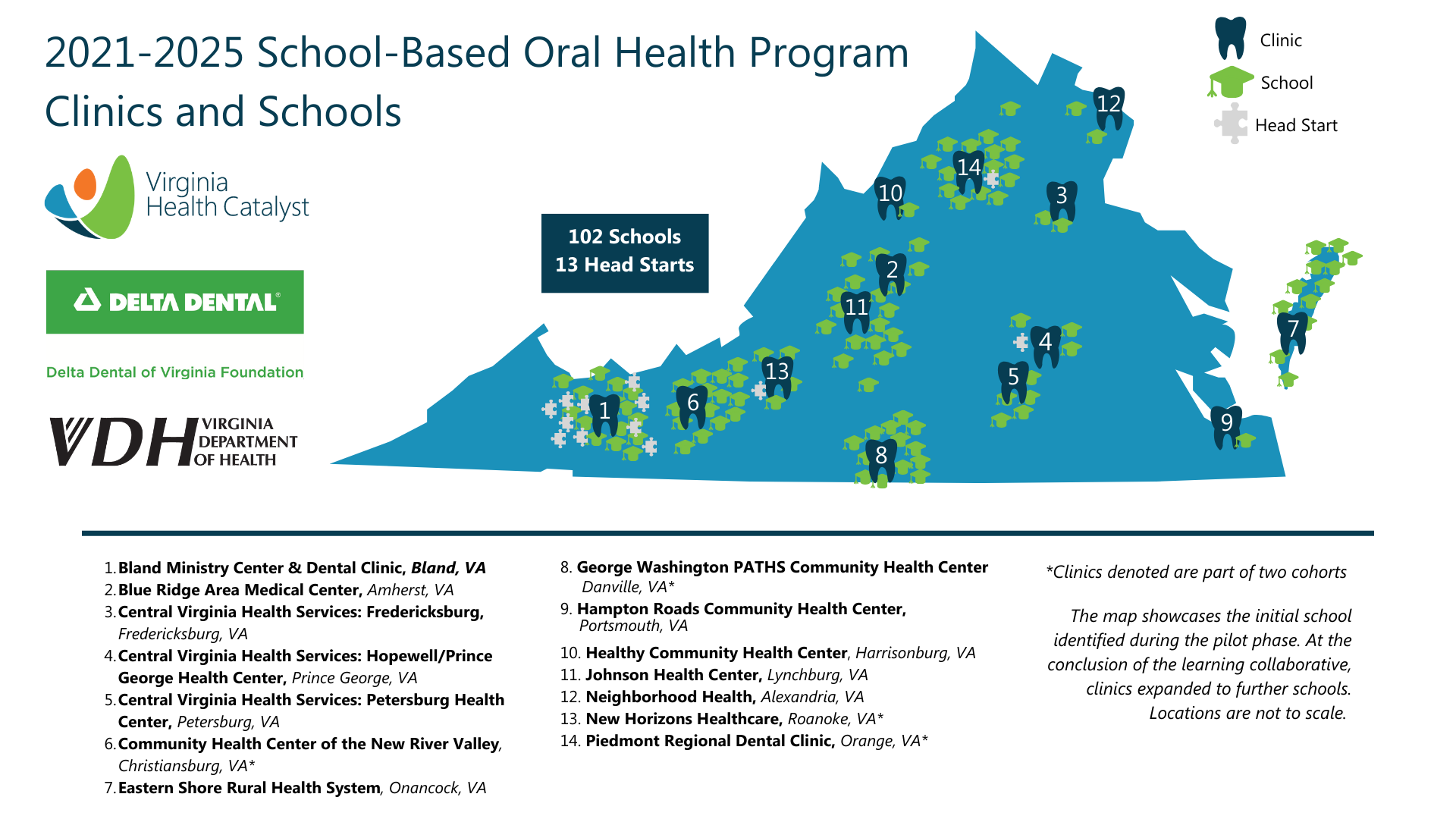 CURRENT 2021-2025 School-Based Oral Health Program Clinics and Schools (1) CURRENT 2021-2025 School-Based Oral Health Program Clinics and Schools (1)